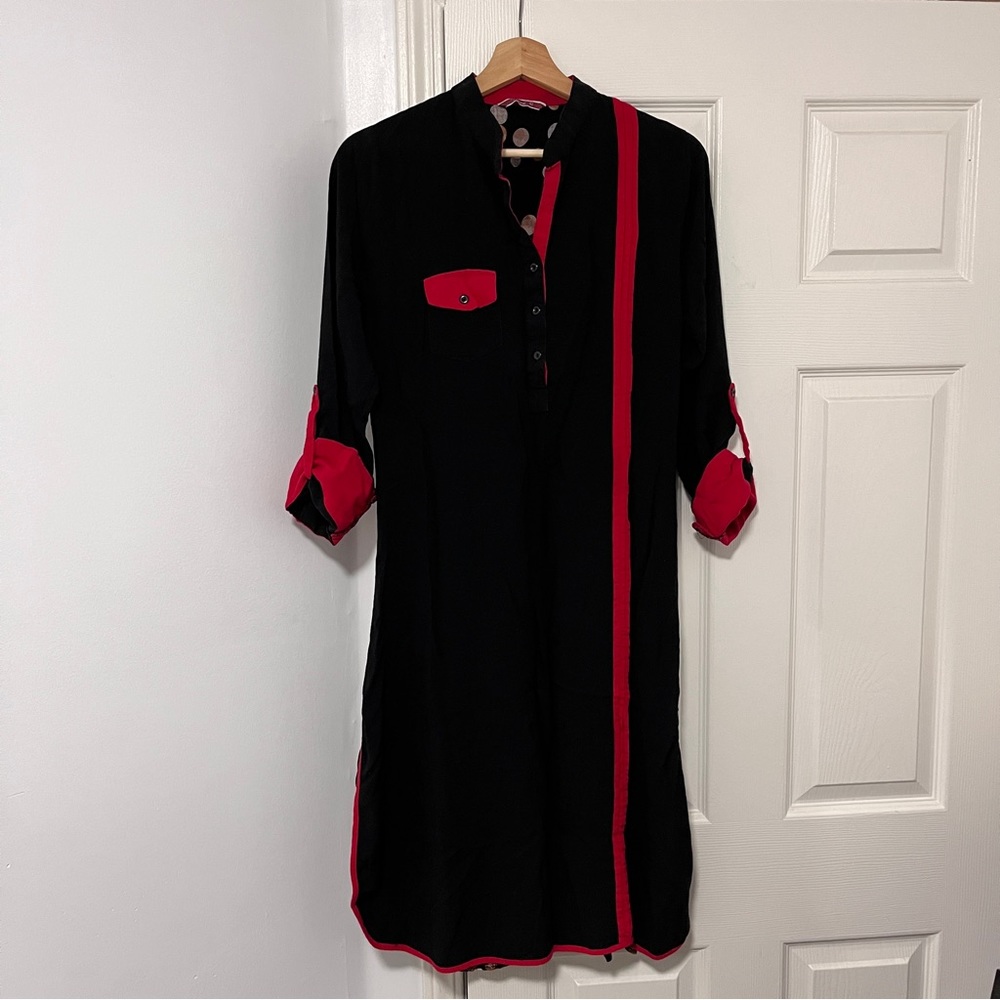 Trend black and red king dress for women, size L